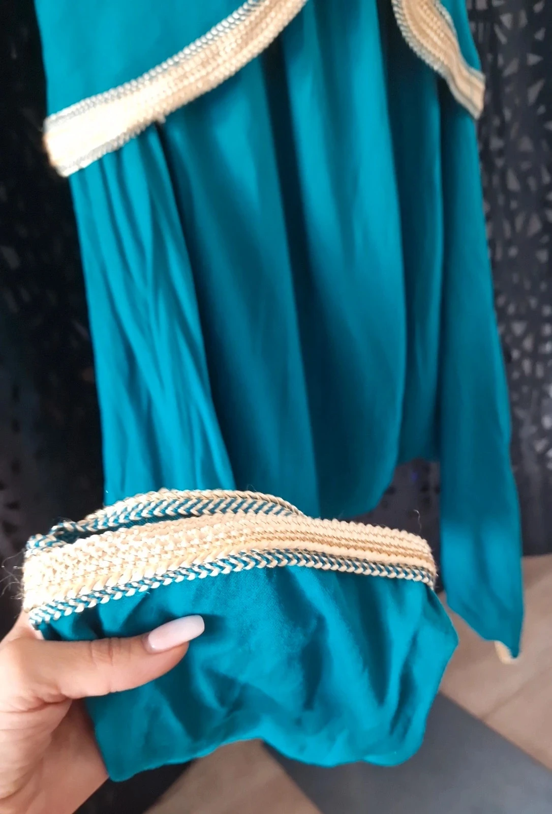 Conjunto tradicional verde esmeralda de Alérie - Tamanho L - Nunca usado – photo 4